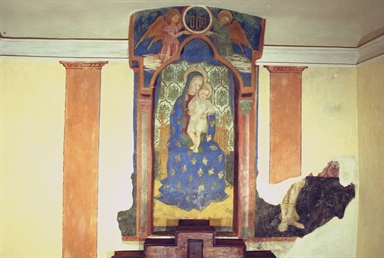 Madonna in trono con Bambino, angeli e San Sebastiano